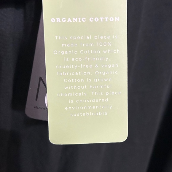 NUX Los Angeles Women's Tank Top L Black 100% Organic Cotton Sleeveless Knit NEW - Picture 8 of 10